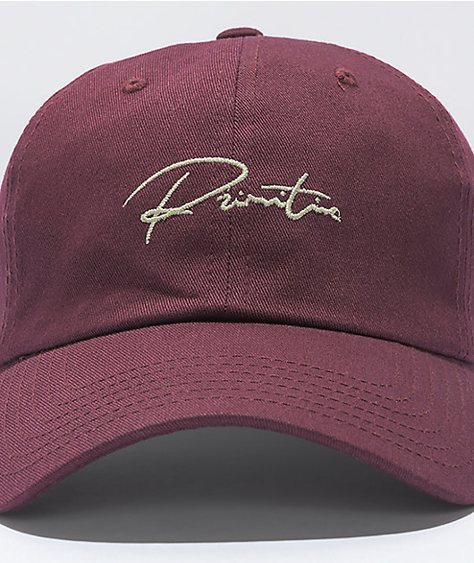 Primitive Ginza Burgundy Strapback Hat