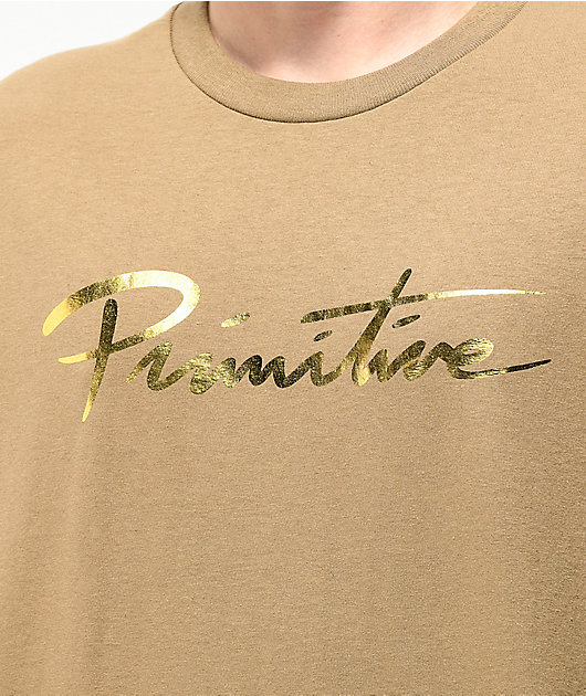 Primitive Gold Pack Nuevo Foil Brown T-Shirt