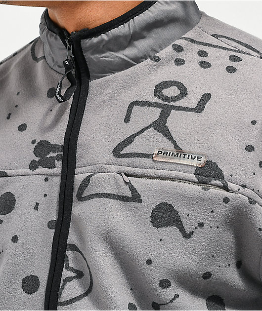 Primitive Hiero Grey Fleece Jacket