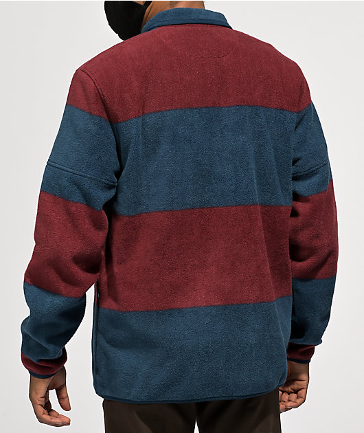 red fleece quarter zip