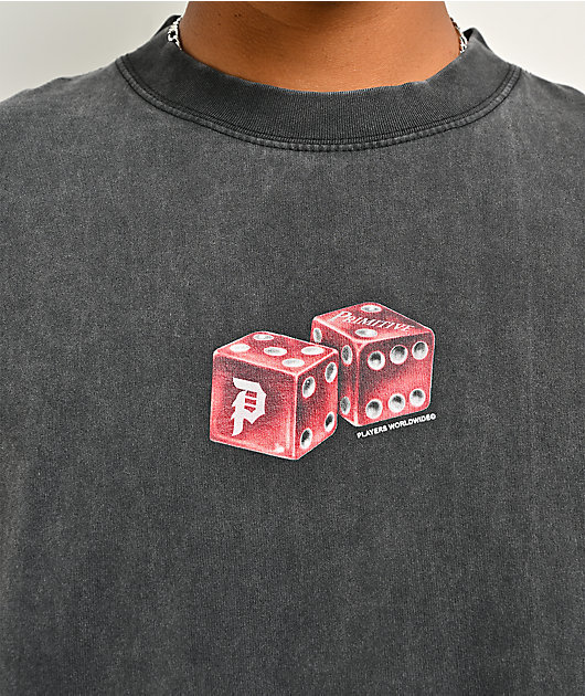 Primitive Hot Streak Grey Wash Heavyweight T-Shirt
