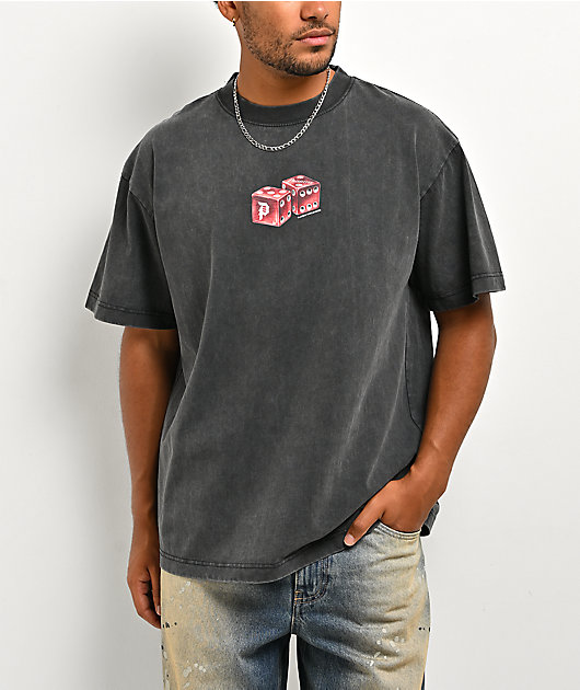Primitive Hot Streak Grey Wash Heavyweight T-Shirt