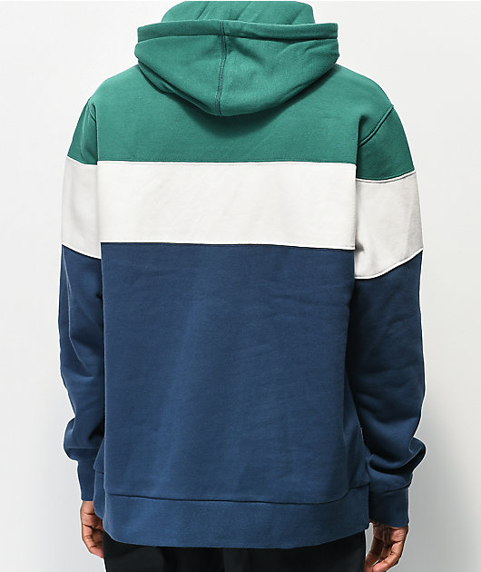 navy green sweatshirt