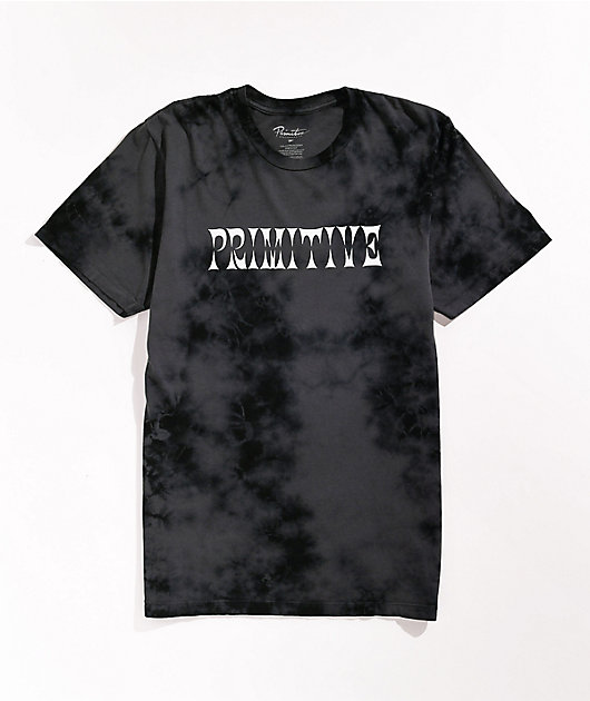 Primitive Lifer Black & Grey Tie Dye T-Shirt