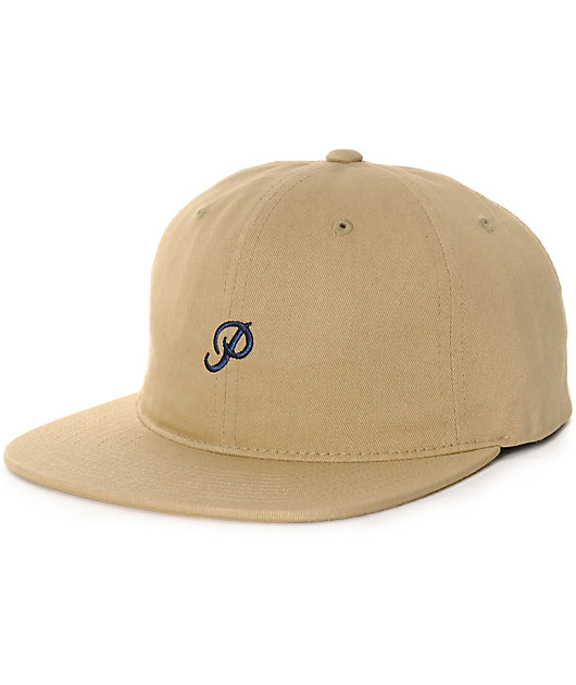 tan strapback hat