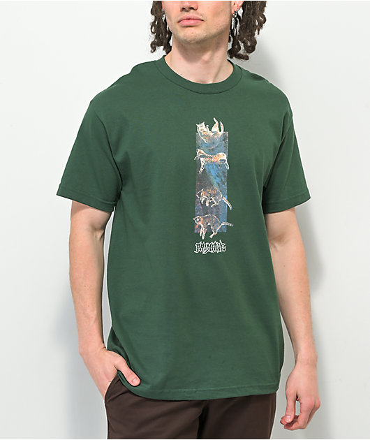 Primitive Nine Lives Forest Green T-Shirt