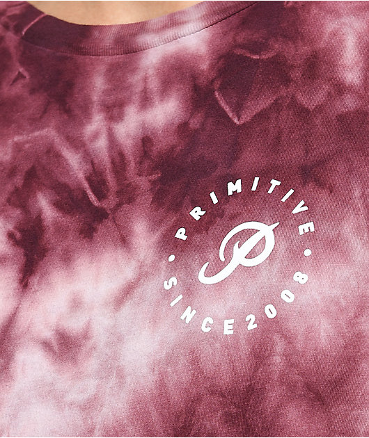 Primitive Orbit Crystal Washed Burgundy T-Shirt