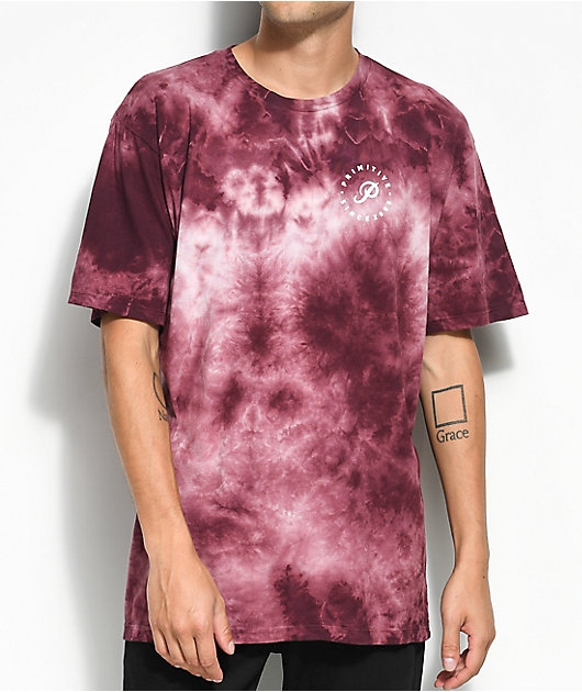 Primitive Orbit Crystal Washed Burgundy T-Shirt