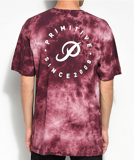 Primitive Orbit Crystal Washed Burgundy T-Shirt