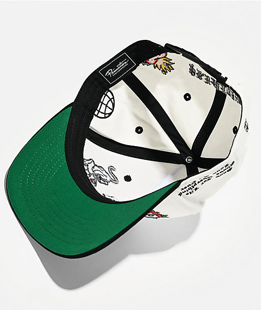 Primitive Outsider White & Black Snapback Hat