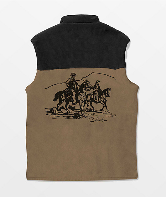 Primitive Overland Khaki Black Vest Zumiez