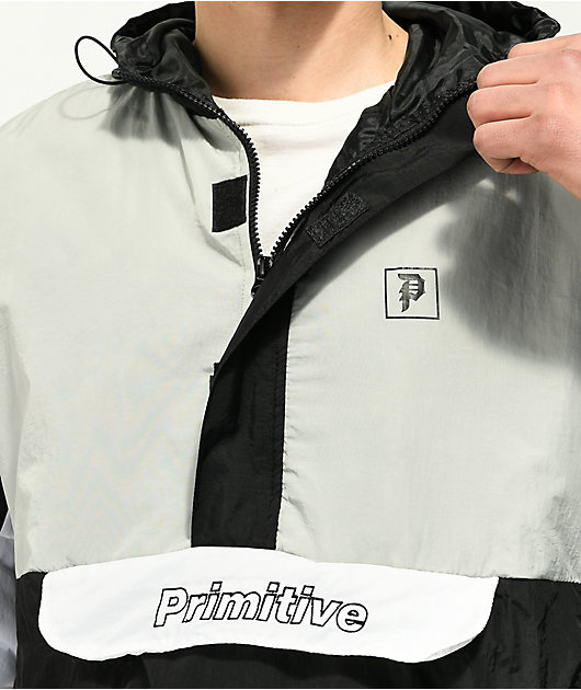 Primitive Prime Black, Grey & White Anorak Jacket | Zumiez