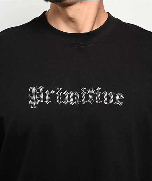 Primitive Reflect Rhinestone Heavyweight Black T-Shirt | Zumiez