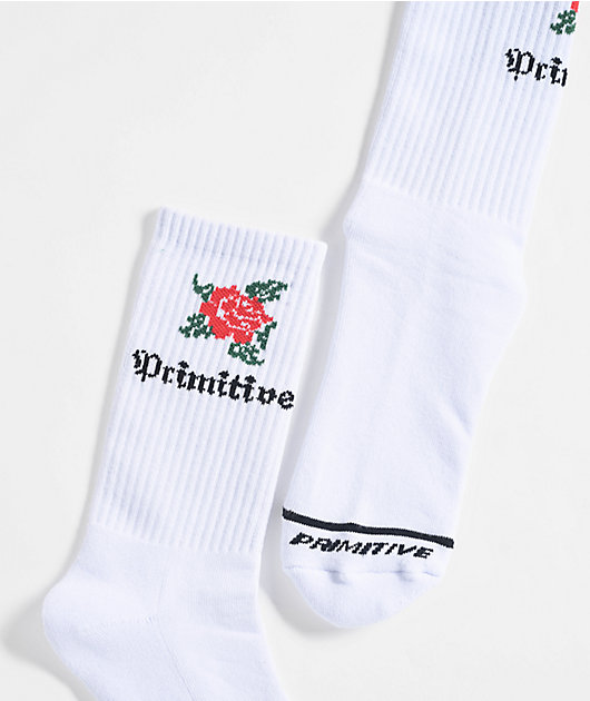Primitive Riviera White Crew Socks