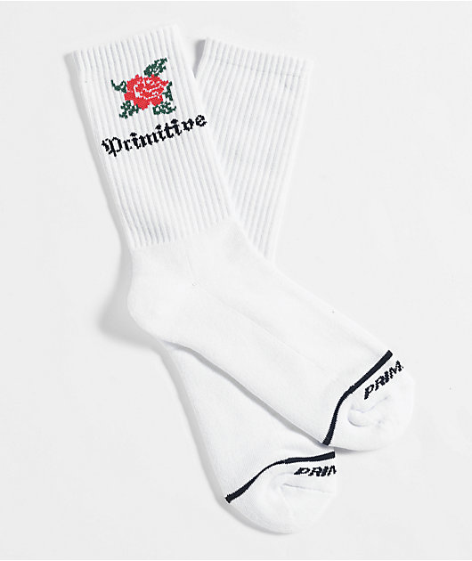 Primitive Riviera White Crew Socks