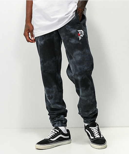 Primitive Rosebud Black Dye Wash Sweatpants | Zumiez