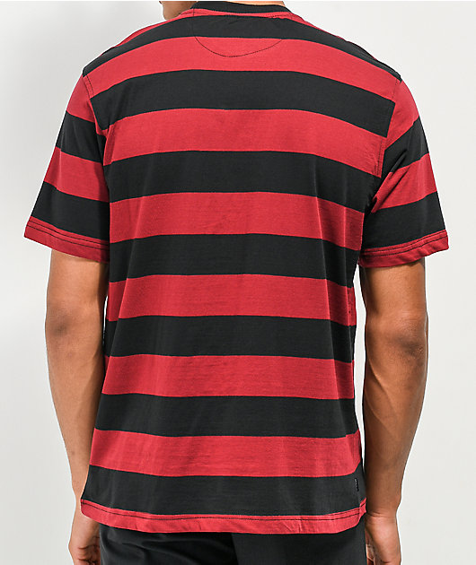 Red and sale black striped tshirt