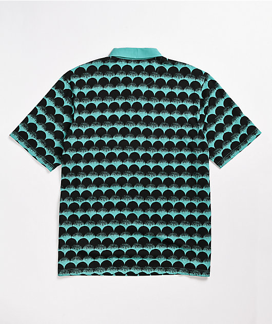 Primitive Scales Teal Polo Shirt