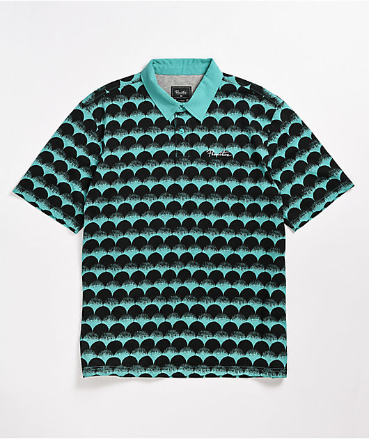 Primitive Scales Teal Polo Shirt