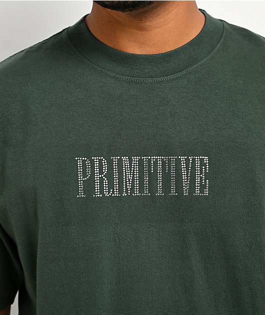 Primitive Shakers Rhinestone Green Heavyweight T-Shirt