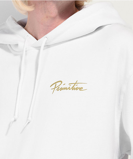 Primitive bloom outlet white hoodie