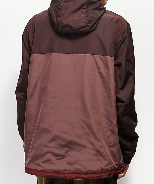 maroon anorak