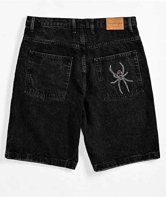 Primitive Temptation Black Wash Denim Shorts | Zumiez
