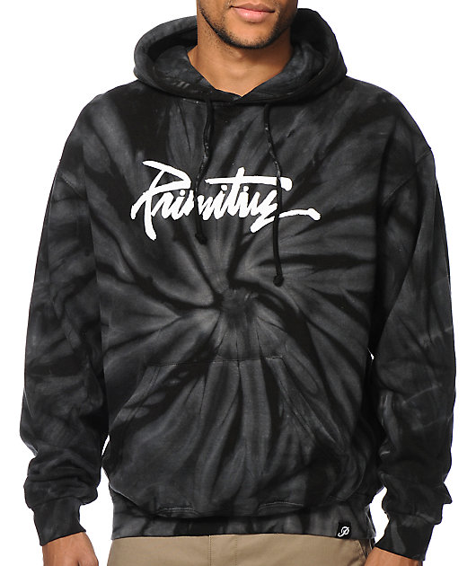 primitive world tour tie dye hoodie