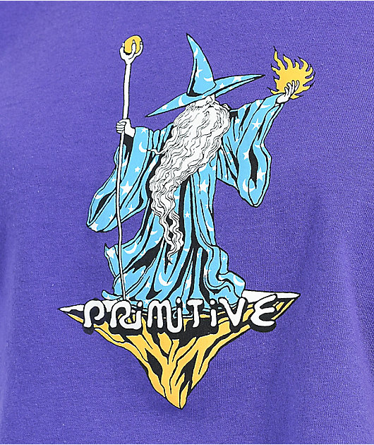 Primitive Wizard Purple Crop T-Shirt