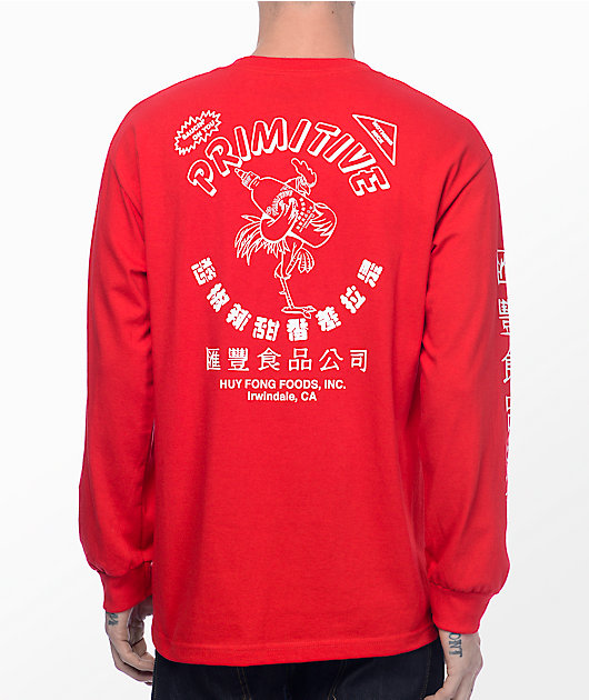 Primitive X Huy Fong Red Long Sleeve T-Shirt