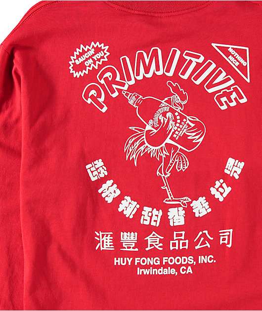 Primitive X Huy Fong Red Long Sleeve T-Shirt