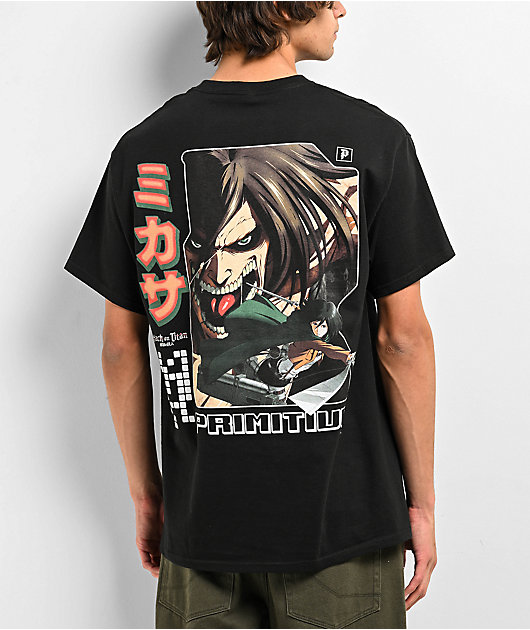 Attack On Titan Lineup On Black T-Shirt Attack On Titan Lineup On Black T-Shirt