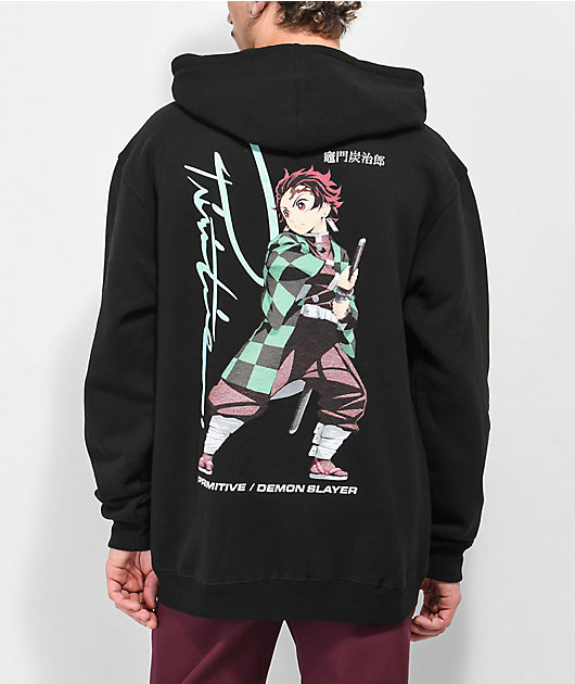 Primitive x Demon Slayer Tanjiro Black Hoodie Zumiez