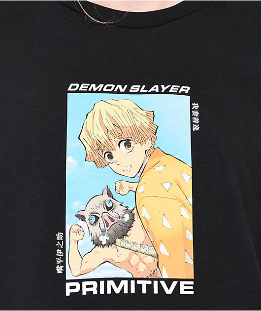 Primitive x Demon Slayer Zenitsu & Inosuke Black T-Shirt