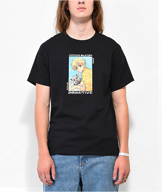 Primitive x Demon Slayer Zenitsu & Inosuke Black T-Shirt | Zumiez