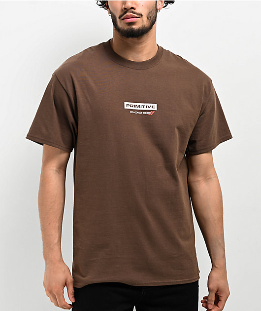 Primitive x Dodge Burnout Brown T-Shirt