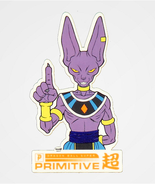 Primitive x Dragon Ball Super Beerus pegatina