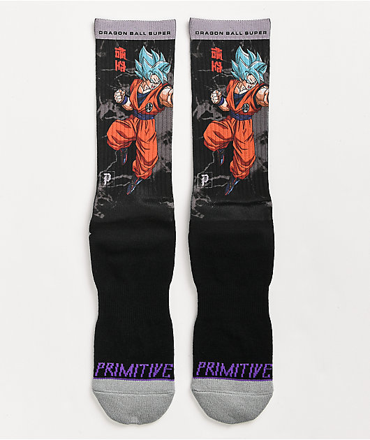 Primitive x Dragon Ball Super Goku Black Rose Versus Crew Socks