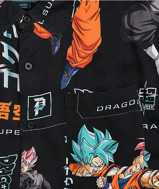 Primitive x Dragon Ball Super Goku Black Rose Versus Short Sleeve Button Up Shirt