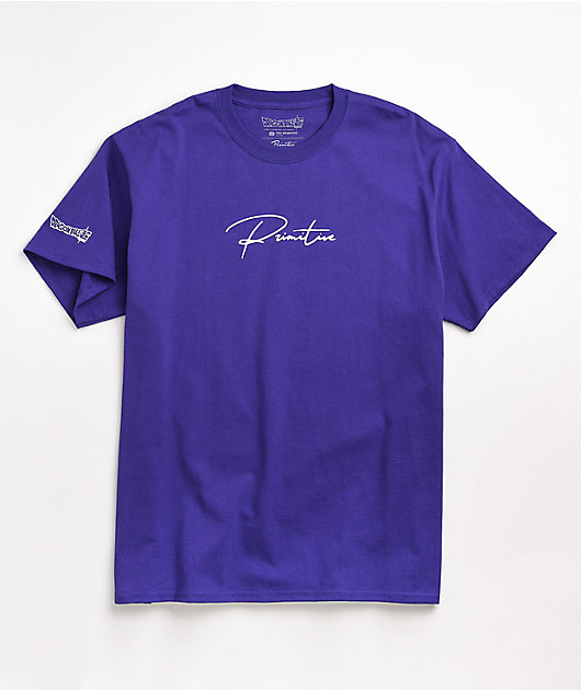 Primitive x Dragon Ball Super Shadow Beerus camiseta morada