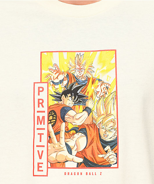 Primitive x Dragon Ball Z Goku Super Saiyan Cream T-Shirt | Zumiez
