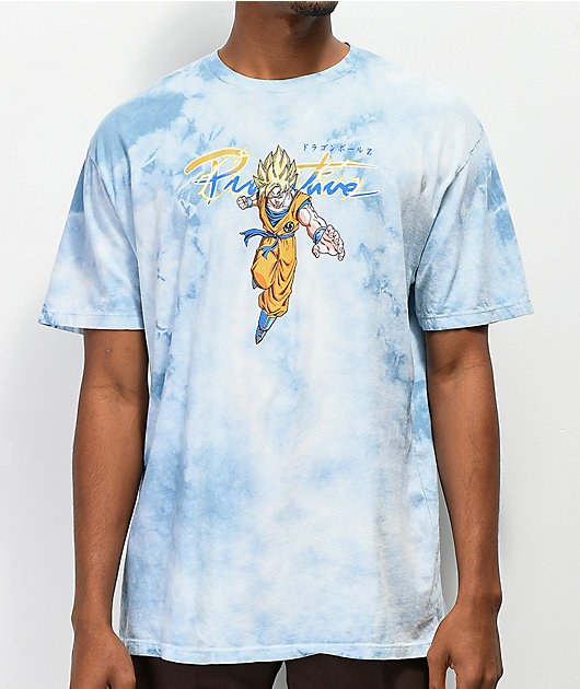Primitive x Dragon Ball Z Nuevo Super Saiyan Goku camiseta azul