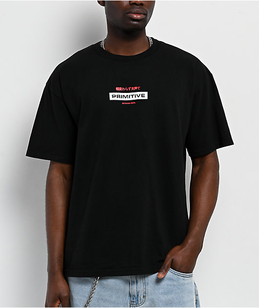 Primitive x Estevan Oriol Scrape Black Boxy T-Shirt