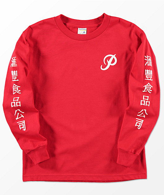 boys red long sleeve top