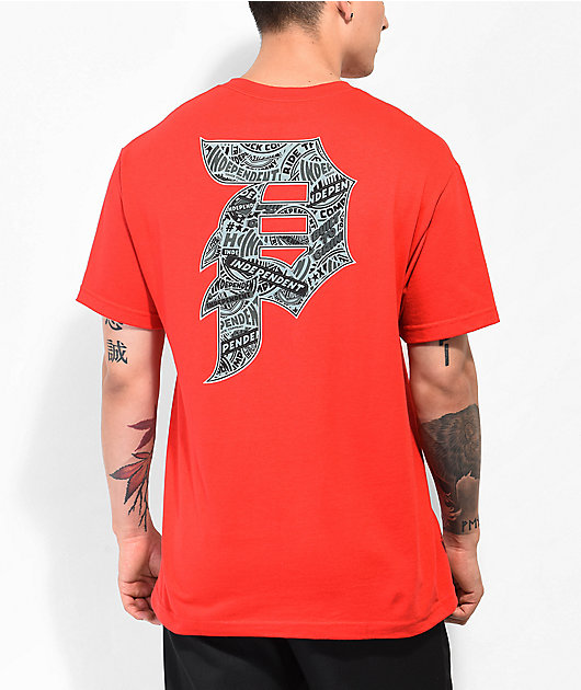 Primitive x Independent Dirty P Red T-Shirt