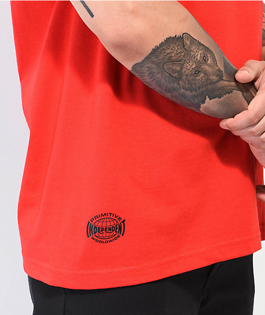 Primitive x Independent Dirty P camiseta roja
