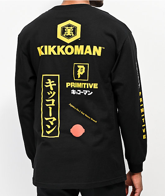 impressionisme mikroskopisk kandidatgrad Primitive x Kikkoman Season Black Long Sleeve T-Shirt