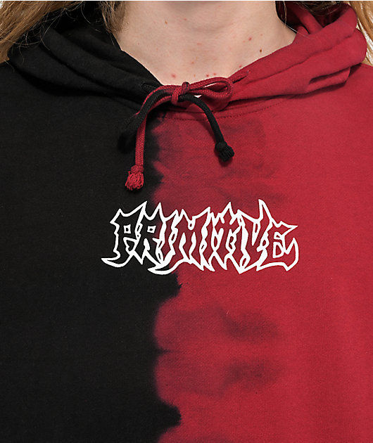 Primitive x Marvel Deadpool Red Black Split Hoodie Zumiez