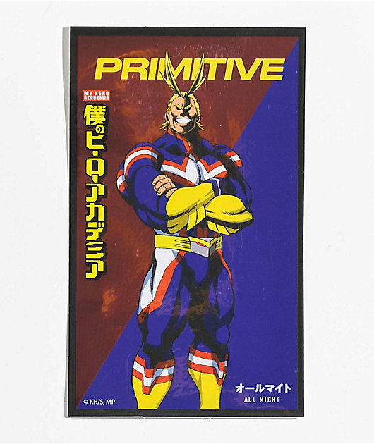 Primitive x My Hero Academia All Might Foil Sticker