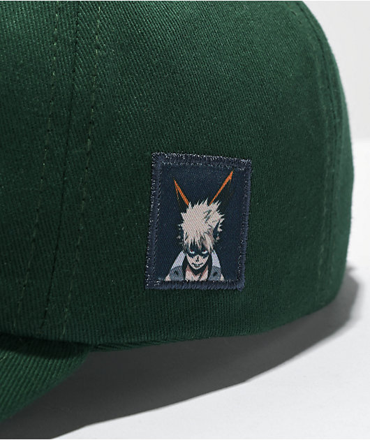 Primitive x My Hero Academia Bakugo Green Strapback Hat